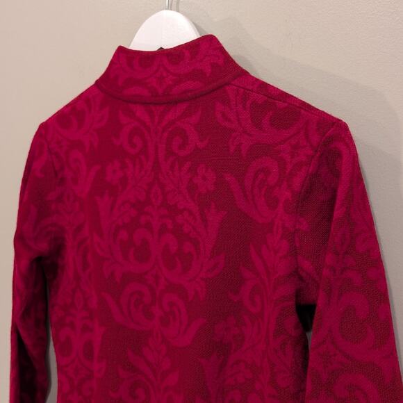 Neve Designs 100% Wool Paisley Full Zip Sweater Winter Layer SKi Gear - Size S - Picture 5 of 10